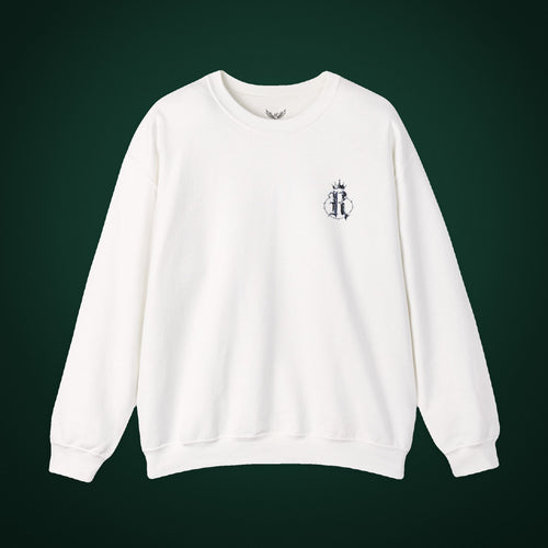 ROODUSC Anchor Crest Crewneck Sweatshirt — White