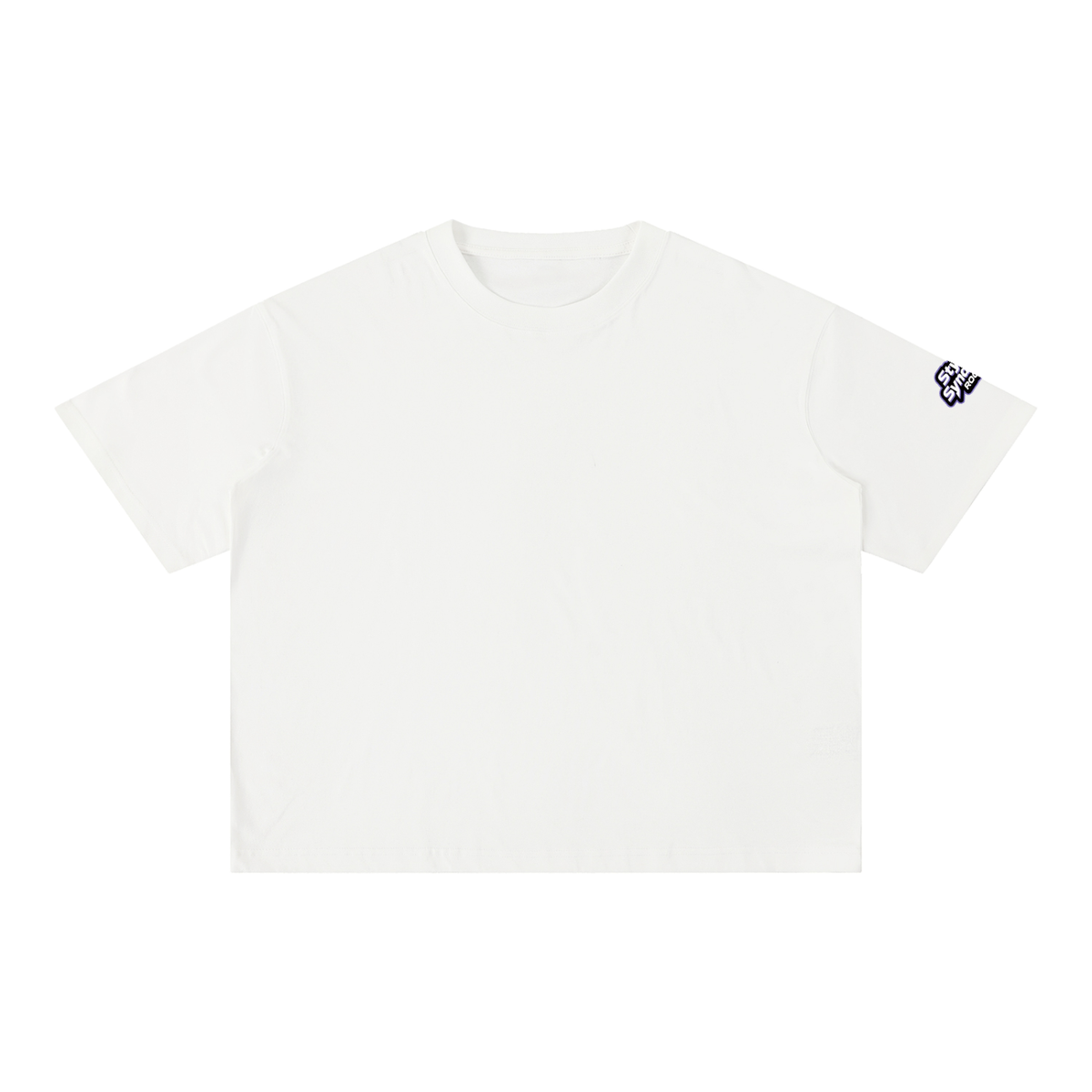 ROODUSC - Camiseta de algodón de corte cuadrado con lavado mineral