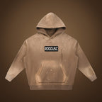 ROODUSC - Sweat à capuche vintage en molleton délavé à bords effilochés