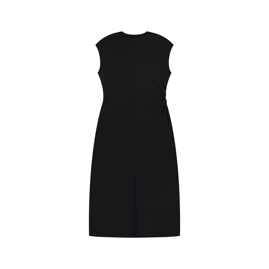 Vestido Fruncido sin Mangas