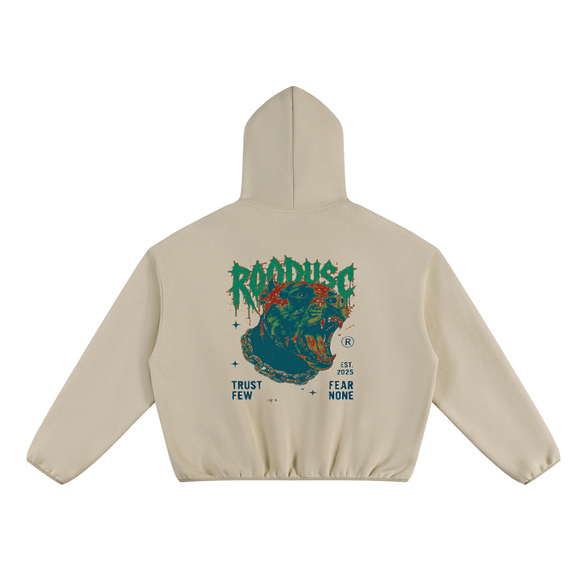Unisex boxy piping fleece hoodie