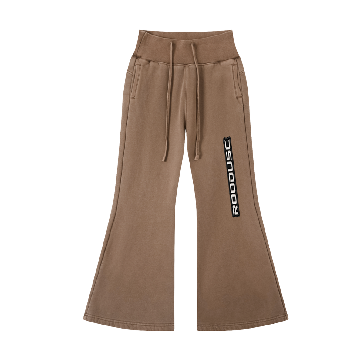 Vintage washed flared fleece pants