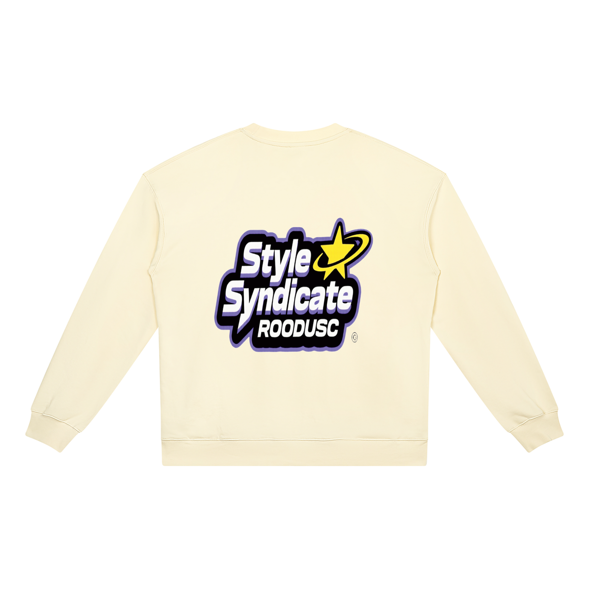 ROODUSC- Sudadera unisex de cuello redondo de gramaje elevado