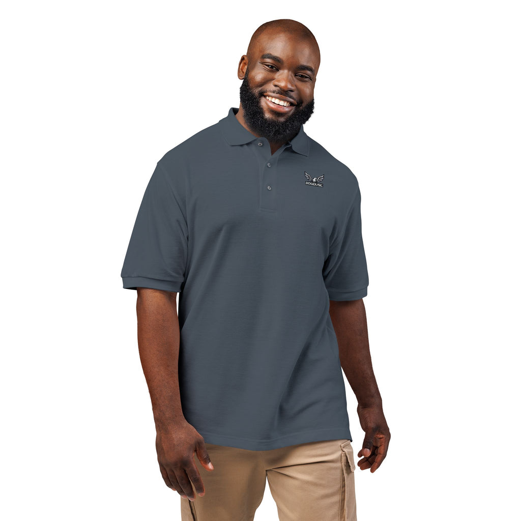 ROODUSC-Camisa tipo polo con astas de ciervo bordadas