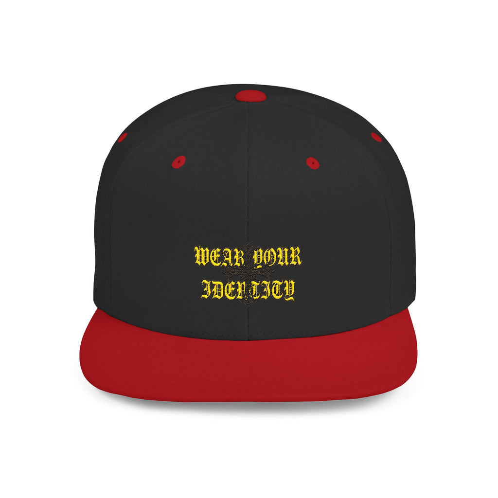 Wear Your Identity Snapback — Negro/Rojo