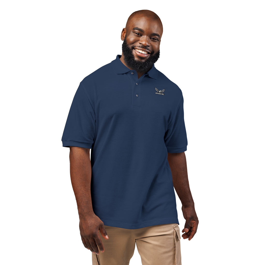 ROODUSC-Camisa tipo polo con astas de ciervo bordadas