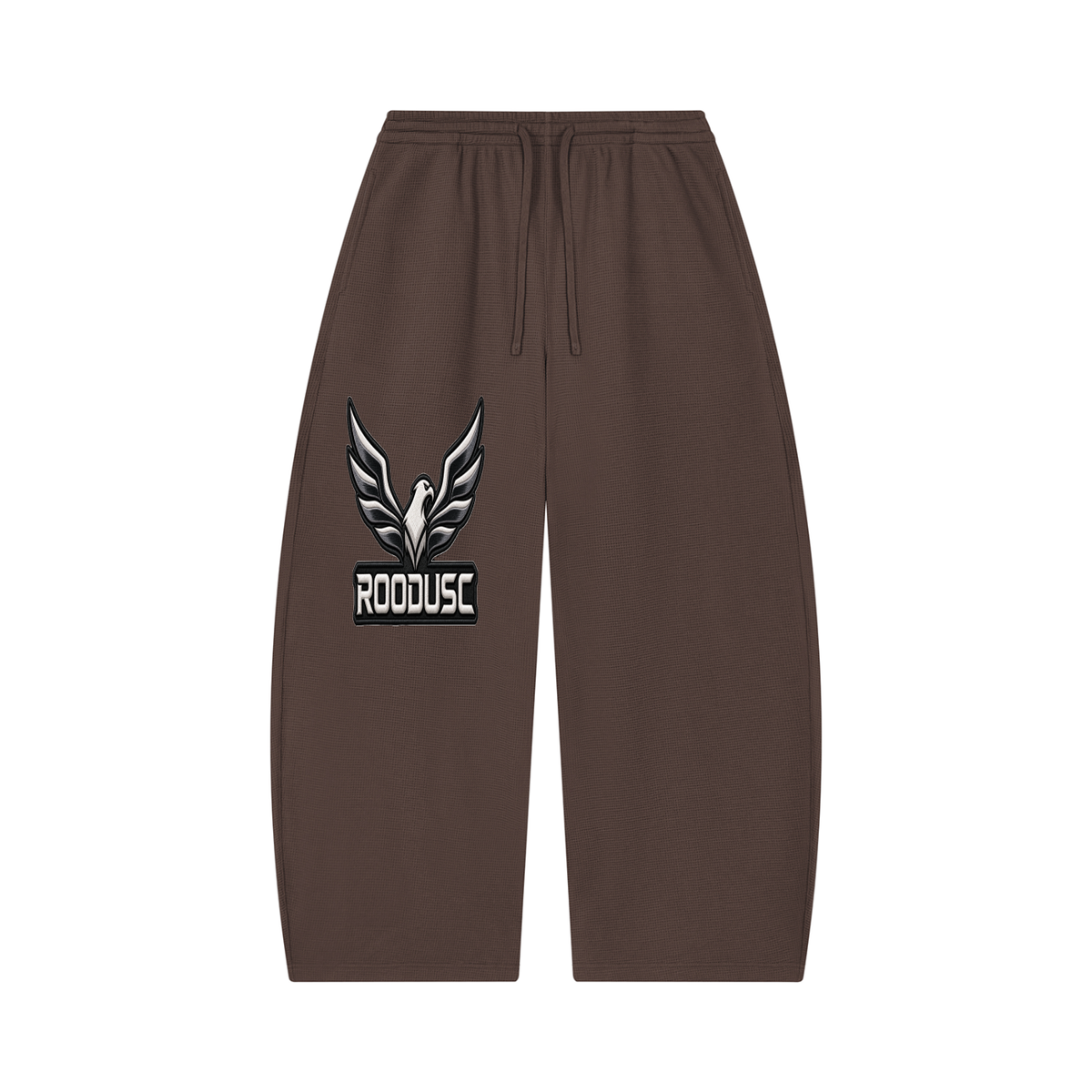 Unisex waffle barrel leg pants