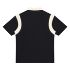 Unisex color block quarter zip polo shirt