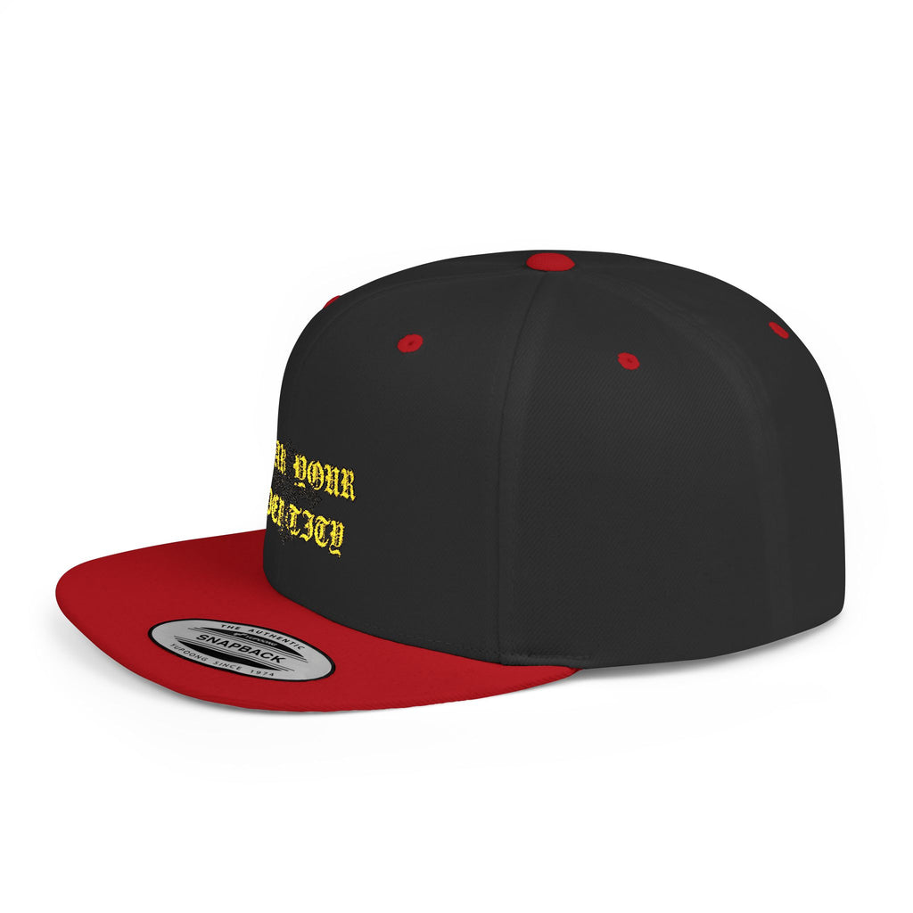 Wear Your Identity Snapback — Negro/Rojo