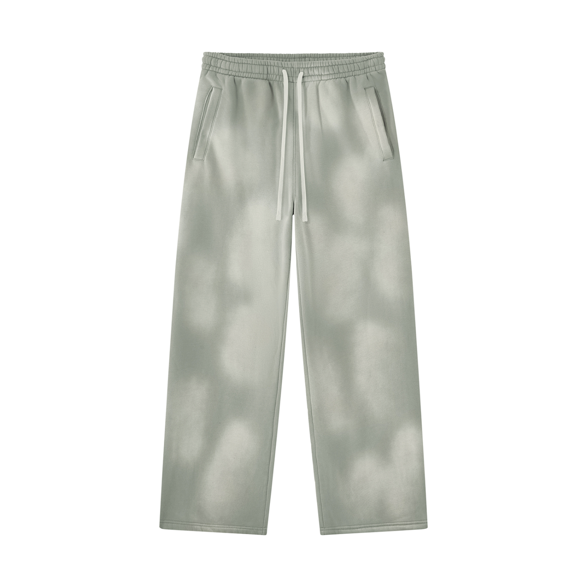 ROODUSC-Pantalones de chándal unisex de pierna ancha con efecto desteñido por el sol