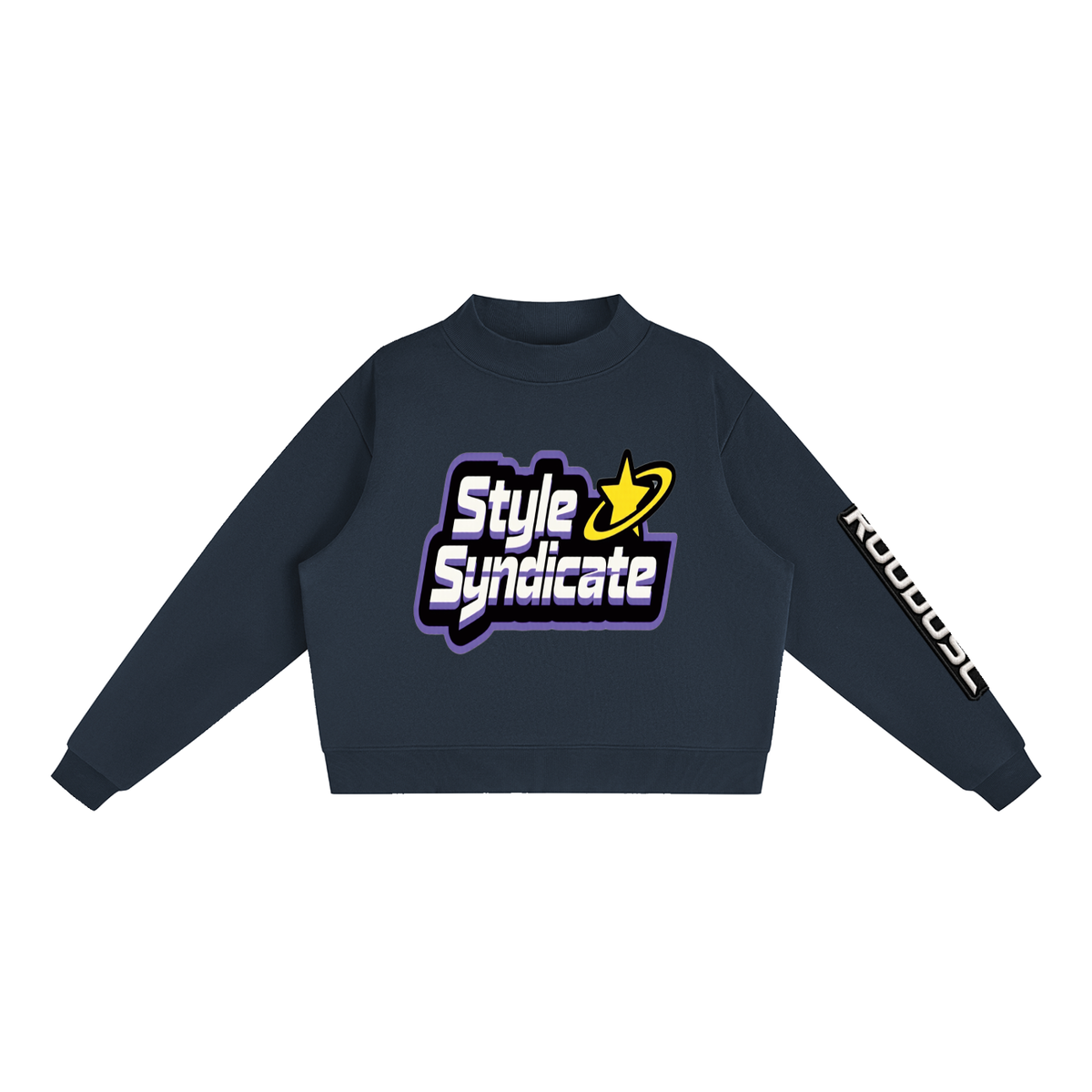 ROODUSC-Sudadera esencial de cuello alto de tejido polar