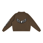 ROODUSC-Sudadera esencial de cuello alto de tejido polar