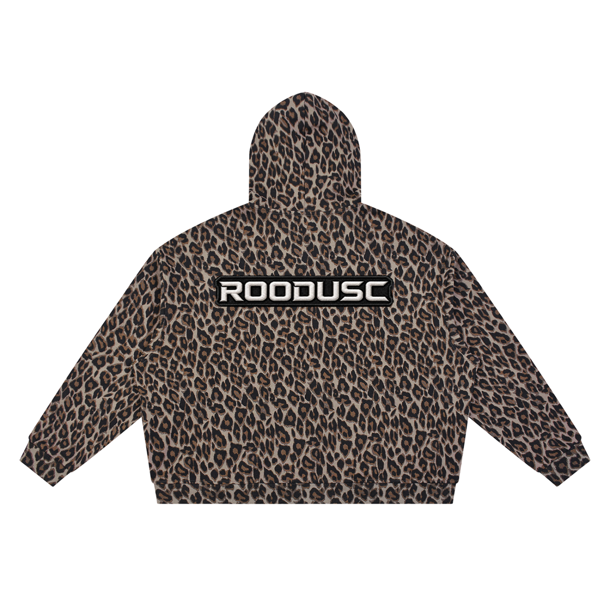 Unisex leopard full zip hoodie