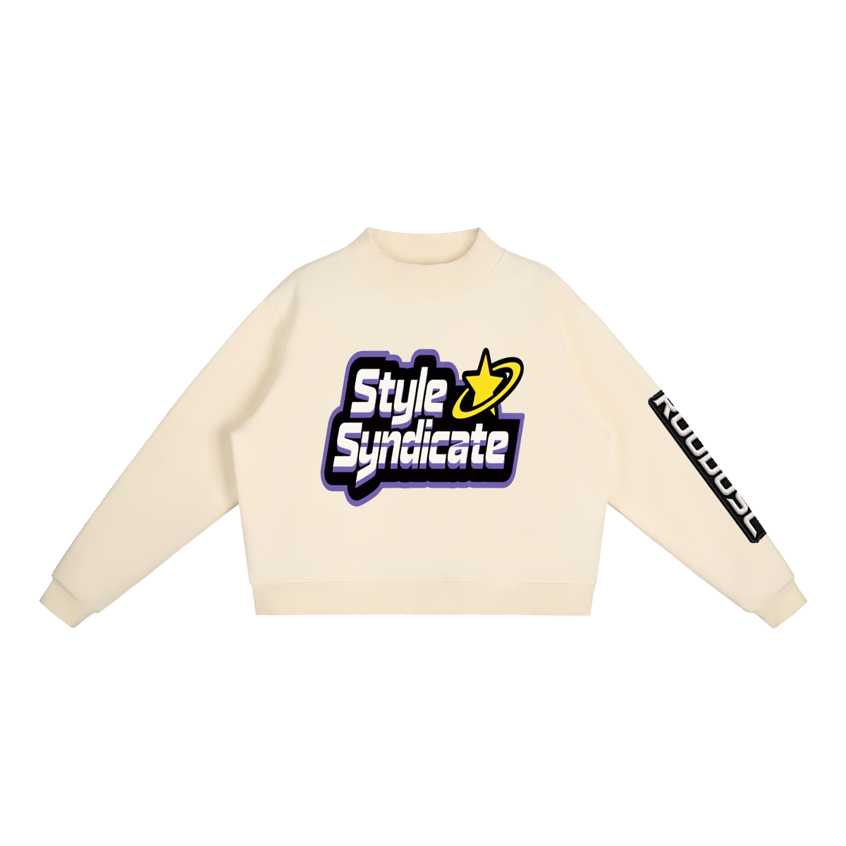 ROODUSC-Sudadera esencial de cuello alto de tejido polar