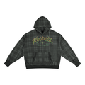 Sudadera con capucha unisex de cuadros en bloque de color