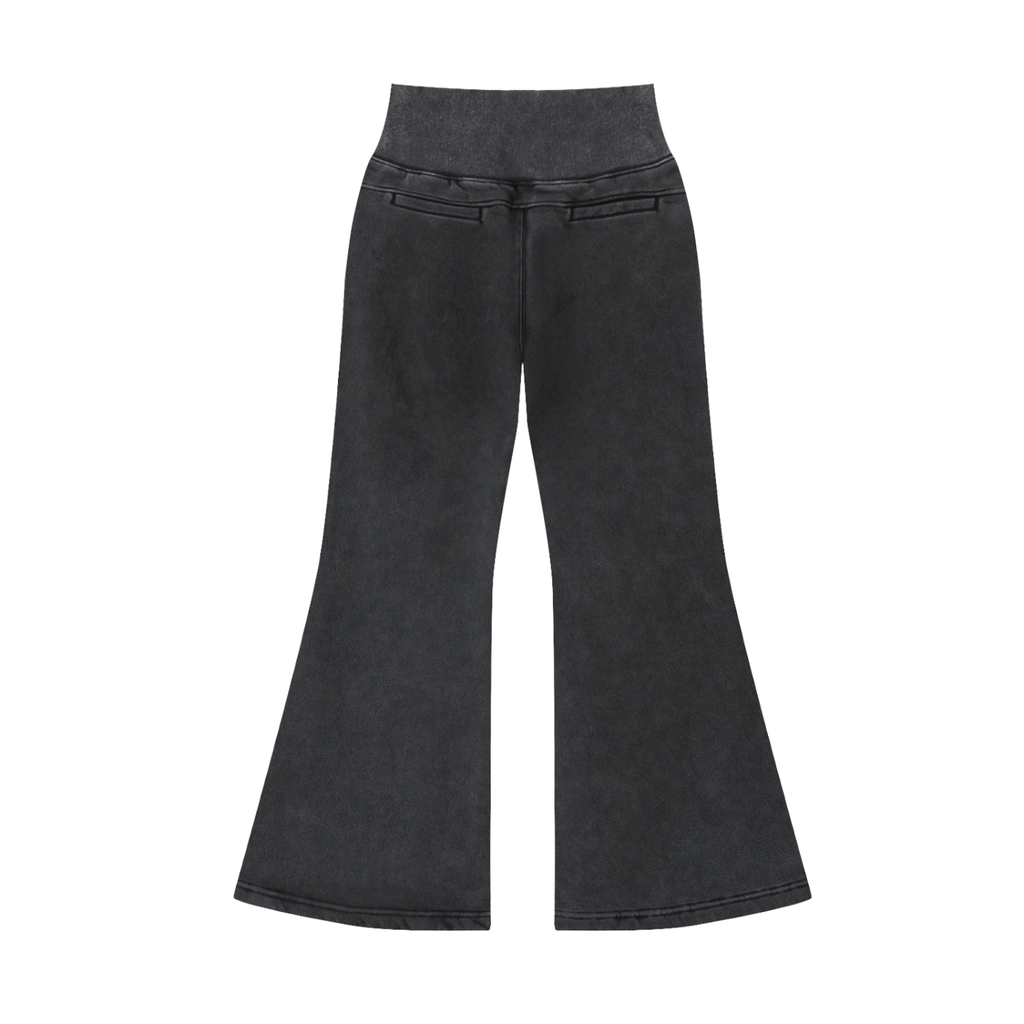 Vintage washed flared fleece pants