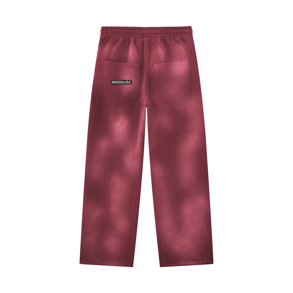 ROODUSC-Pantalones de chándal unisex de pierna ancha con efecto desteñido por el sol