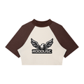 ROODUSC - T-shirt court raglan color block pour femme