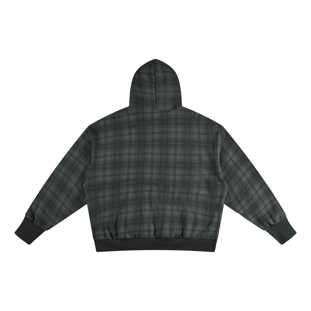 Sudadera con capucha unisex de cuadros en bloque de color