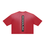 Camiseta unisex ROODUSC de corte cuadrado con efecto lavado vintage y desgaste por sol