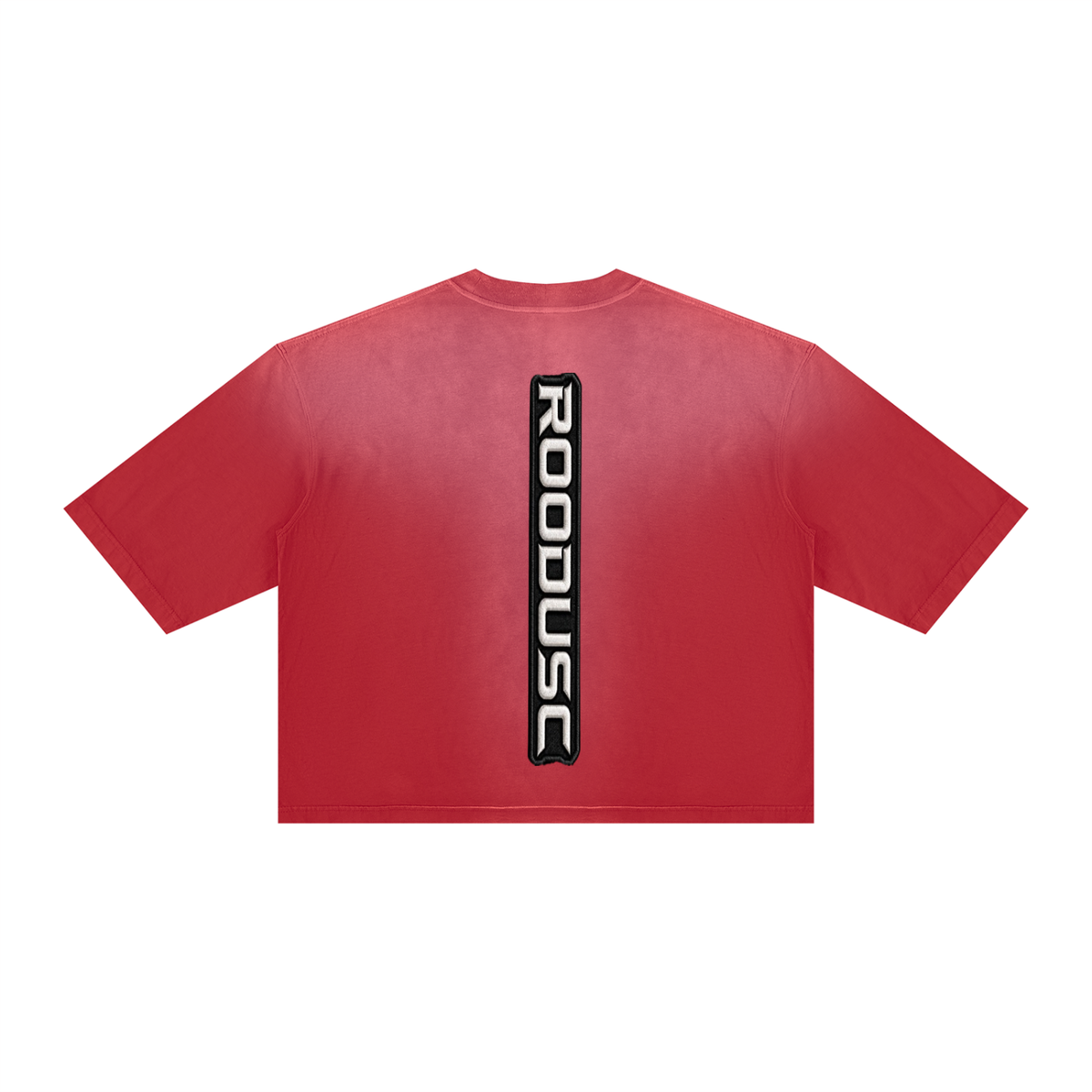 Camiseta unisex ROODUSC de corte cuadrado con efecto lavado vintage y desgaste por sol