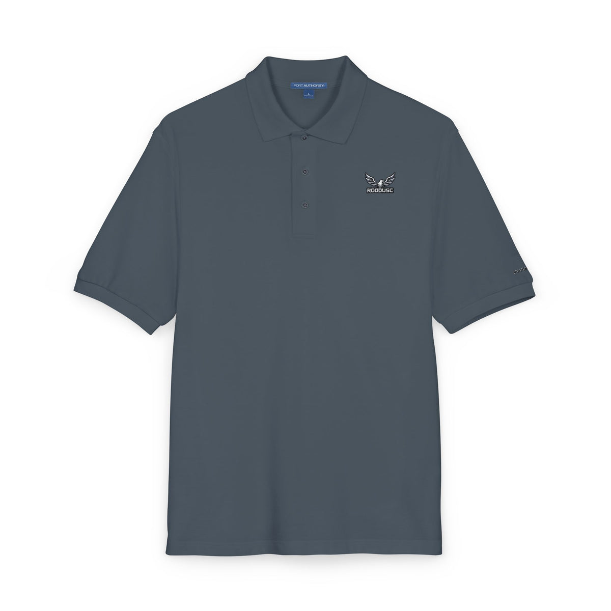 ROODUSC-Camisa tipo polo con astas de ciervo bordadas