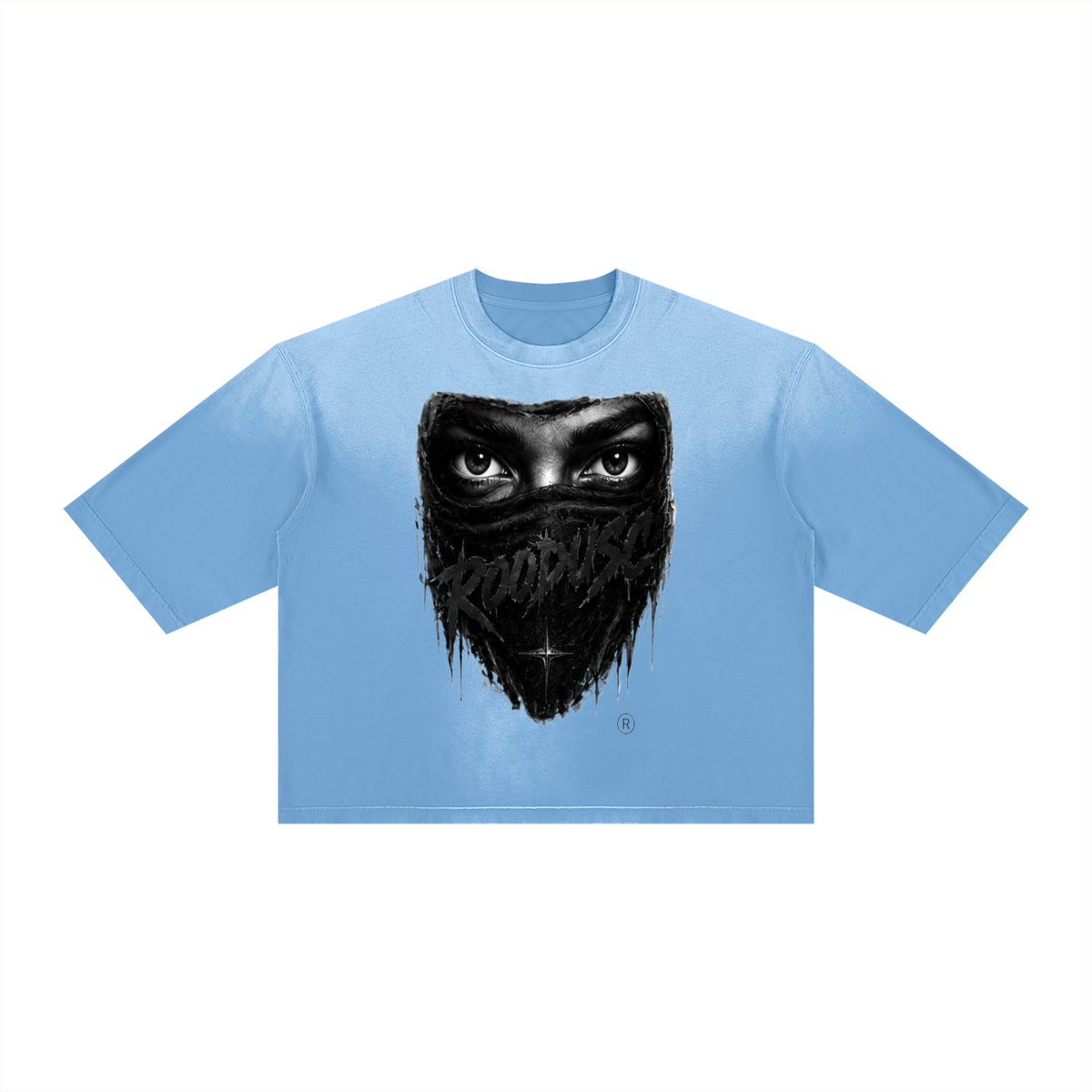 T-shirt unisexe ROODUSC coupe boxy, effet délavé vintage