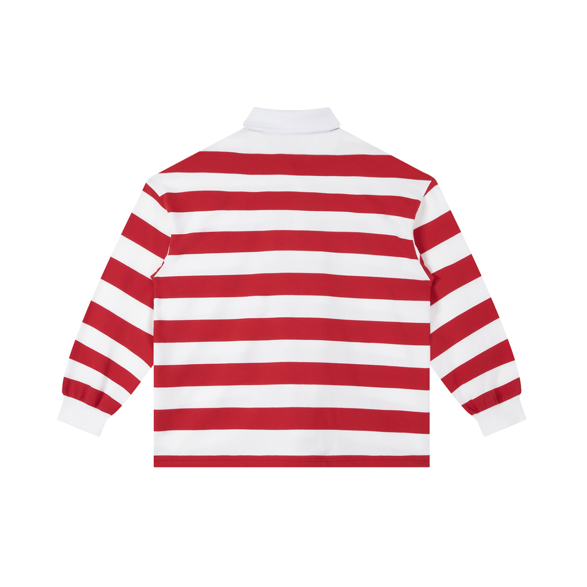 ROODUSC Striped Long-Sleeve Polo — Eagle Chest Emblem