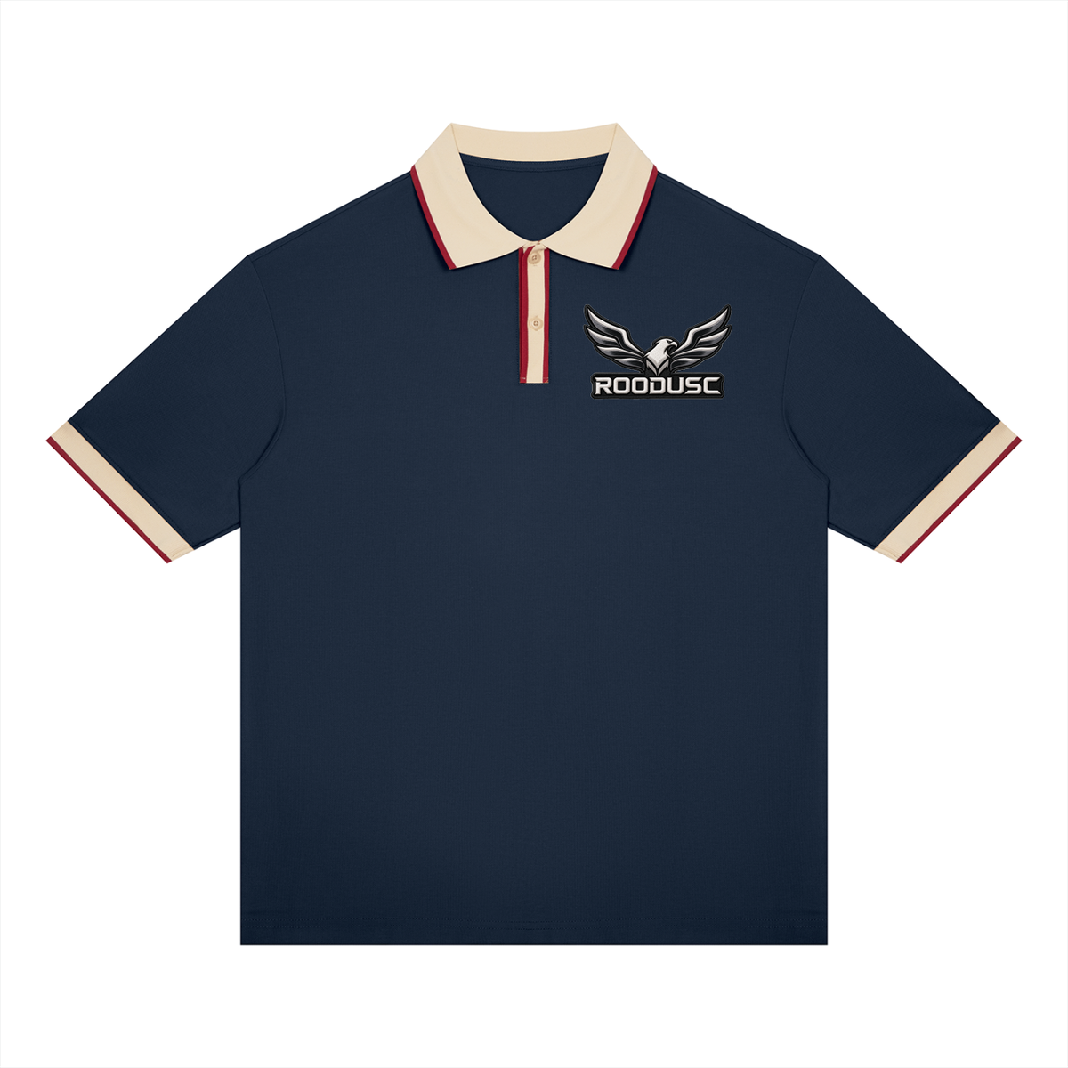Unisex color block polo shirt