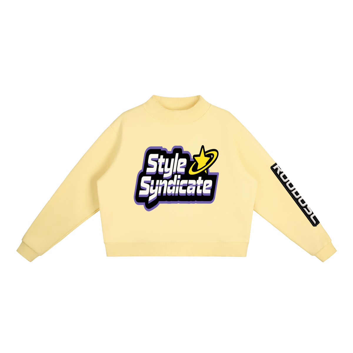 ROODUSC-Sudadera esencial de cuello alto de tejido polar