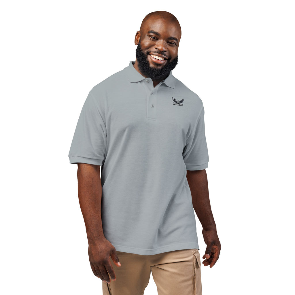 ROODUSC-Camisa tipo polo con astas de ciervo bordadas