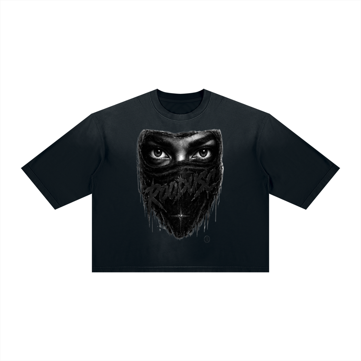 T-shirt unisexe ROODUSC coupe boxy, effet délavé vintage