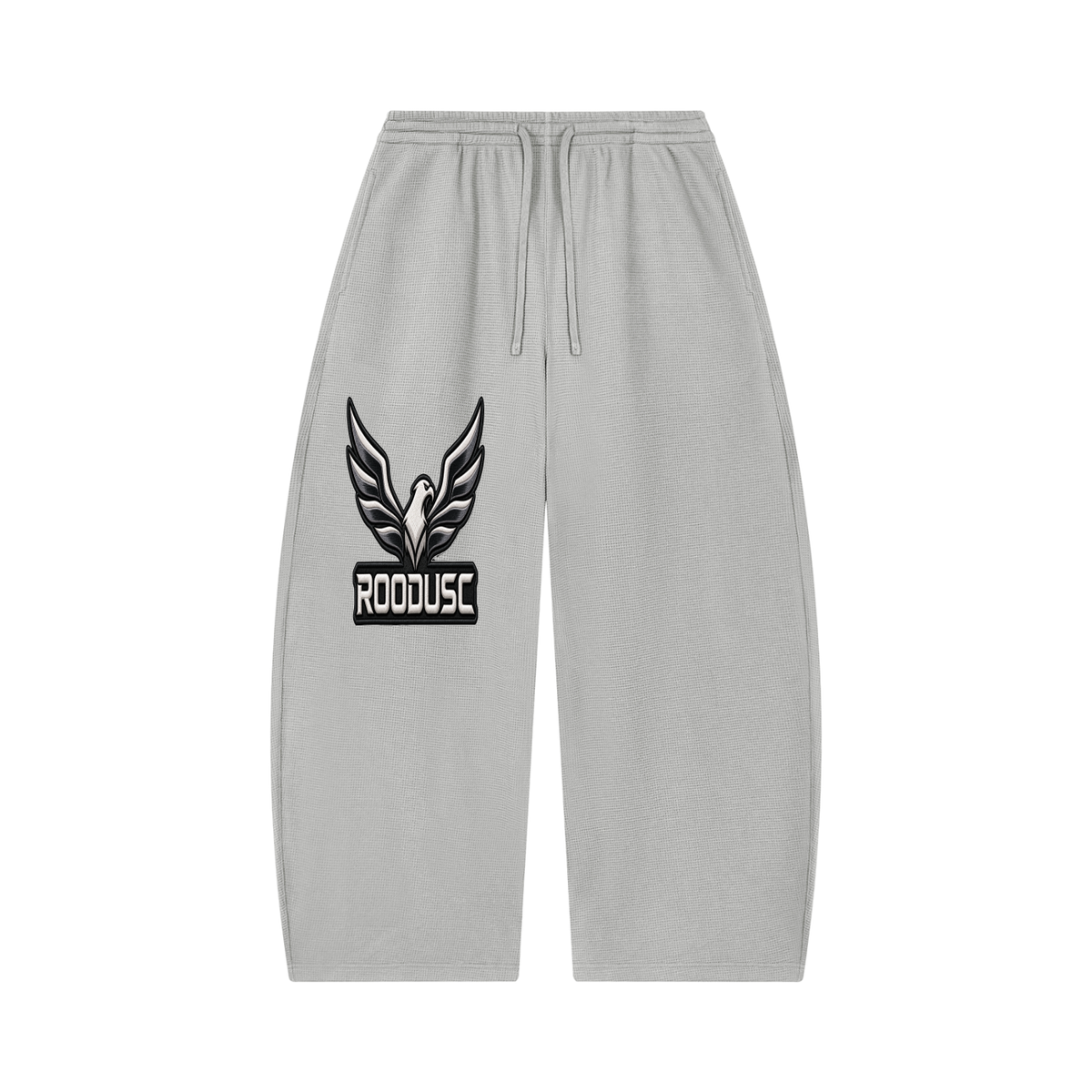 Unisex waffle barrel leg pants