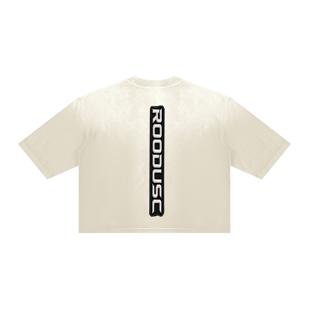 Camiseta unisex ROODUSC de corte cuadrado con efecto lavado vintage y desgaste por sol