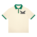 Unisex color block polo shirt