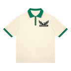 Unisex color block polo shirt