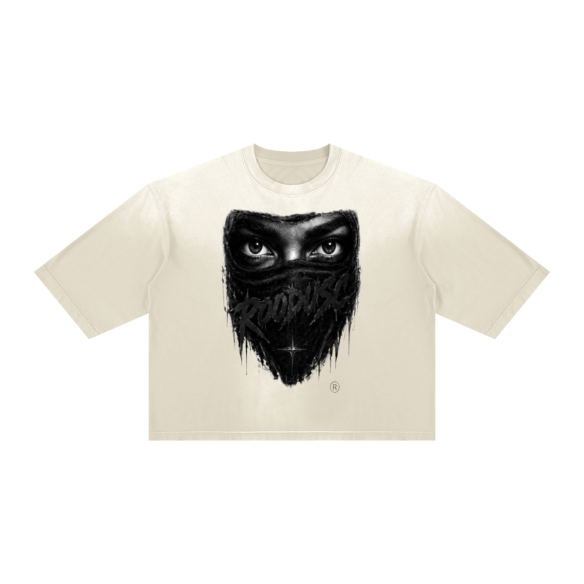 T-shirt unisexe ROODUSC coupe boxy, effet délavé vintage