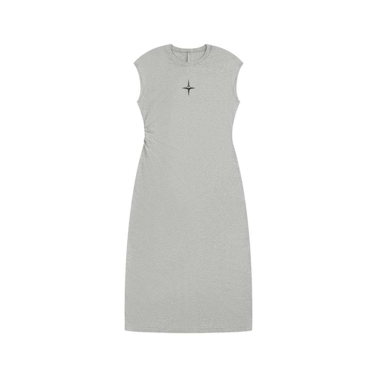Vestido Fruncido sin Mangas