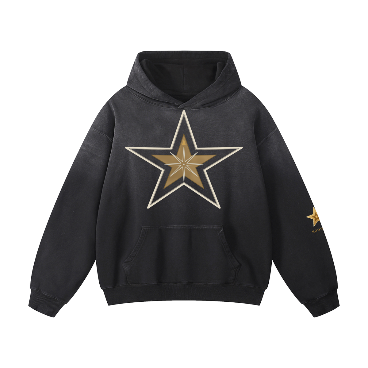 ROODUSC Black Star Conjunto Hoodie