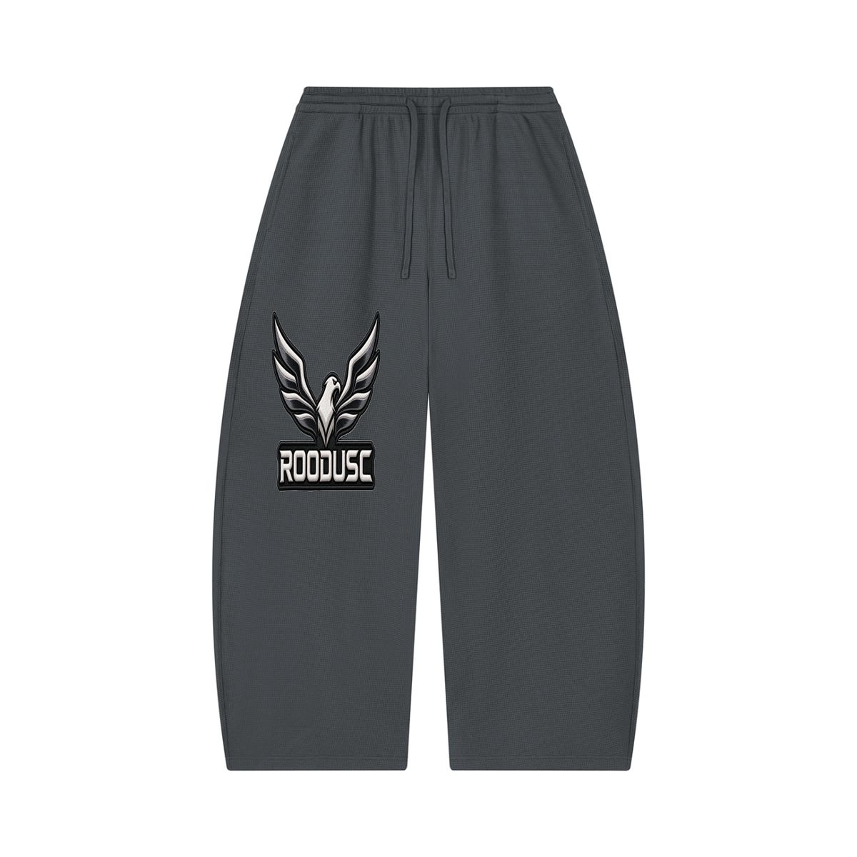 Unisex waffle barrel leg pants