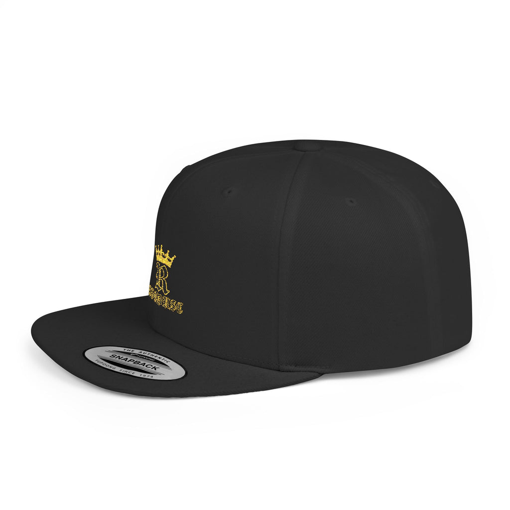 Crowned-R Snapback — Negro