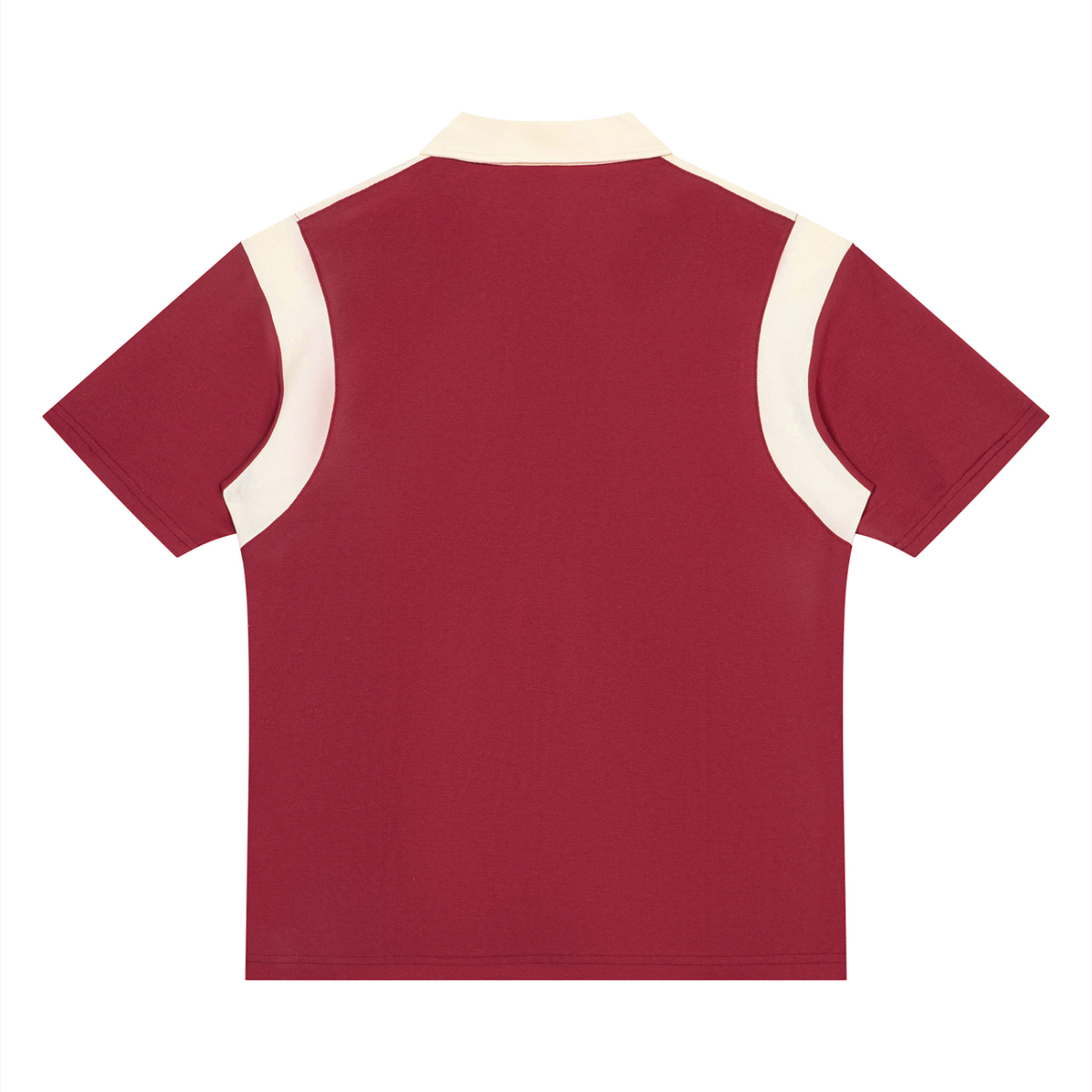 Unisex color block quarter zip polo shirt