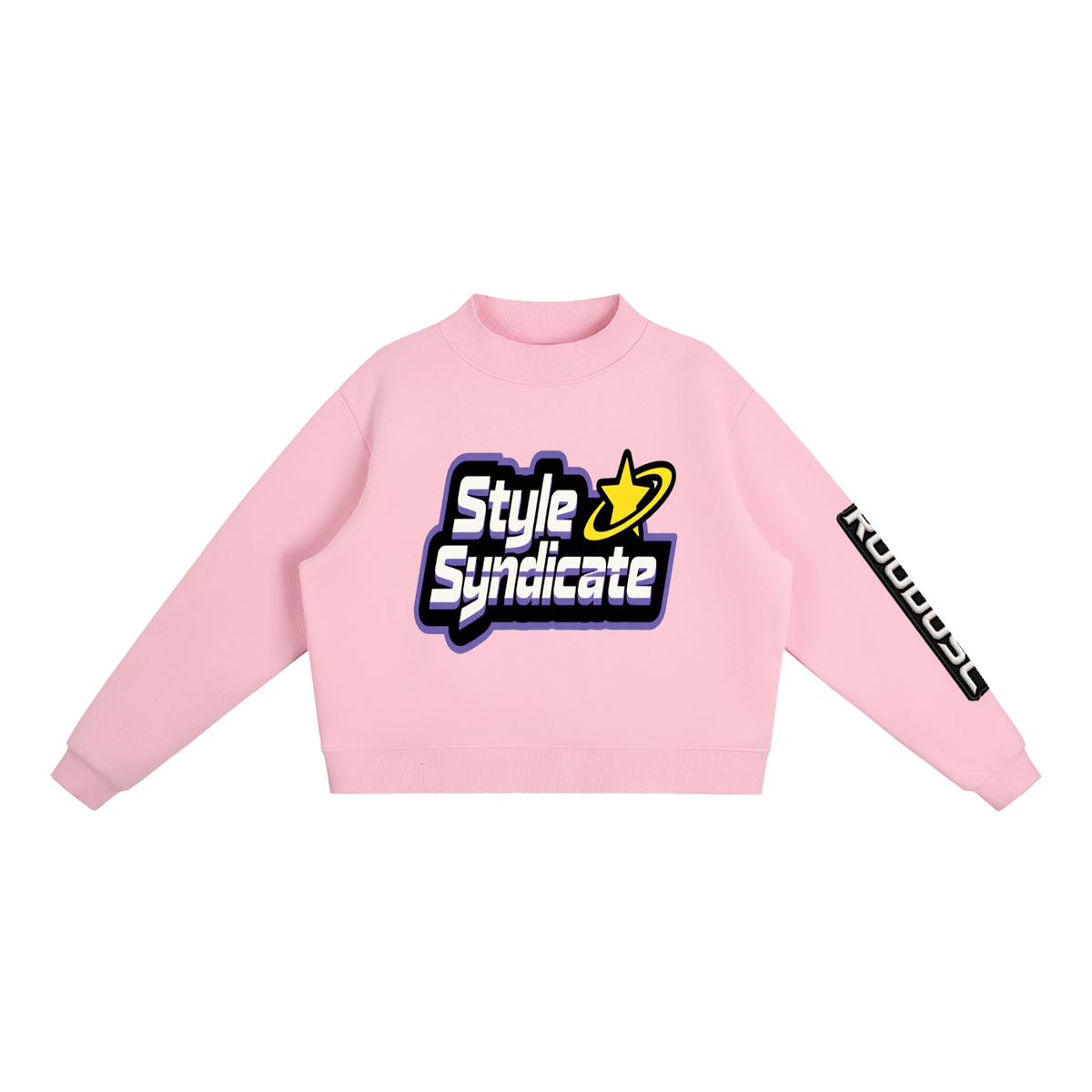 ROODUSC-Sudadera esencial de cuello alto de tejido polar