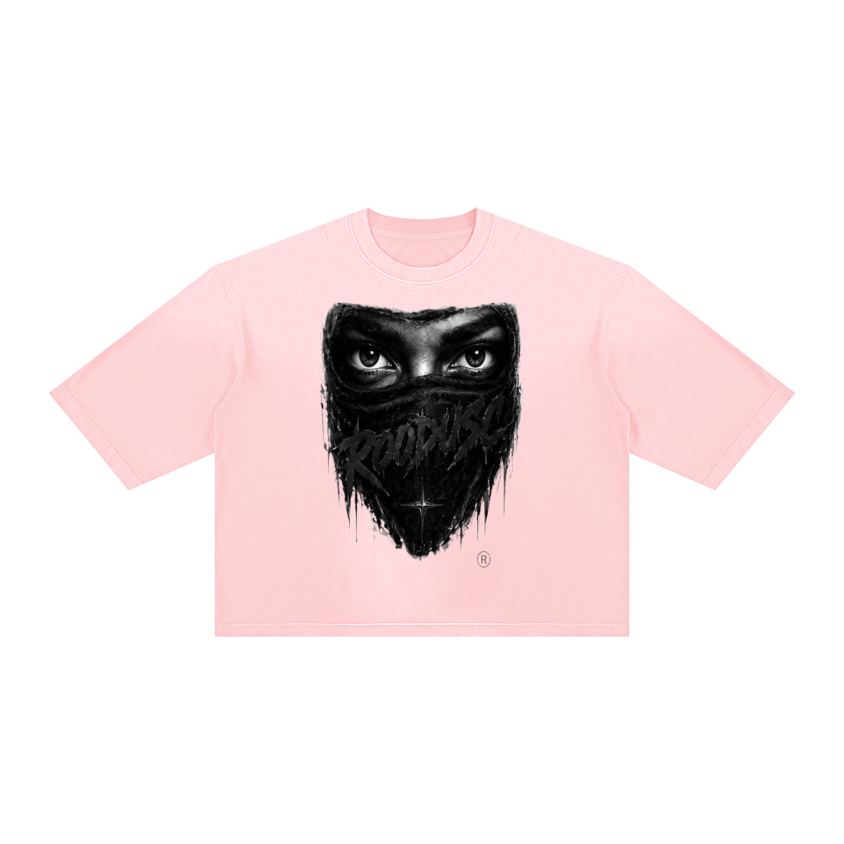 T-shirt unisexe ROODUSC coupe boxy, effet délavé vintage