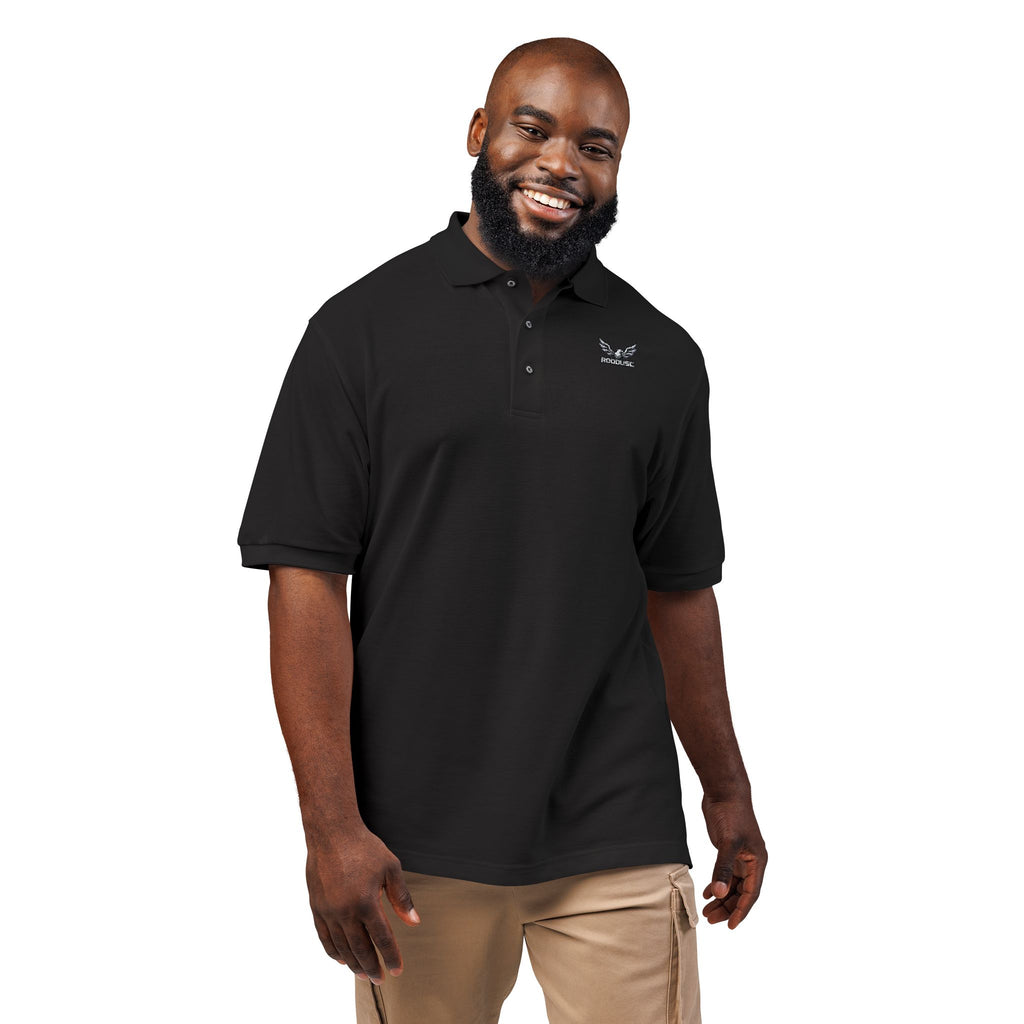 ROODUSC-Camisa tipo polo con astas de ciervo bordadas
