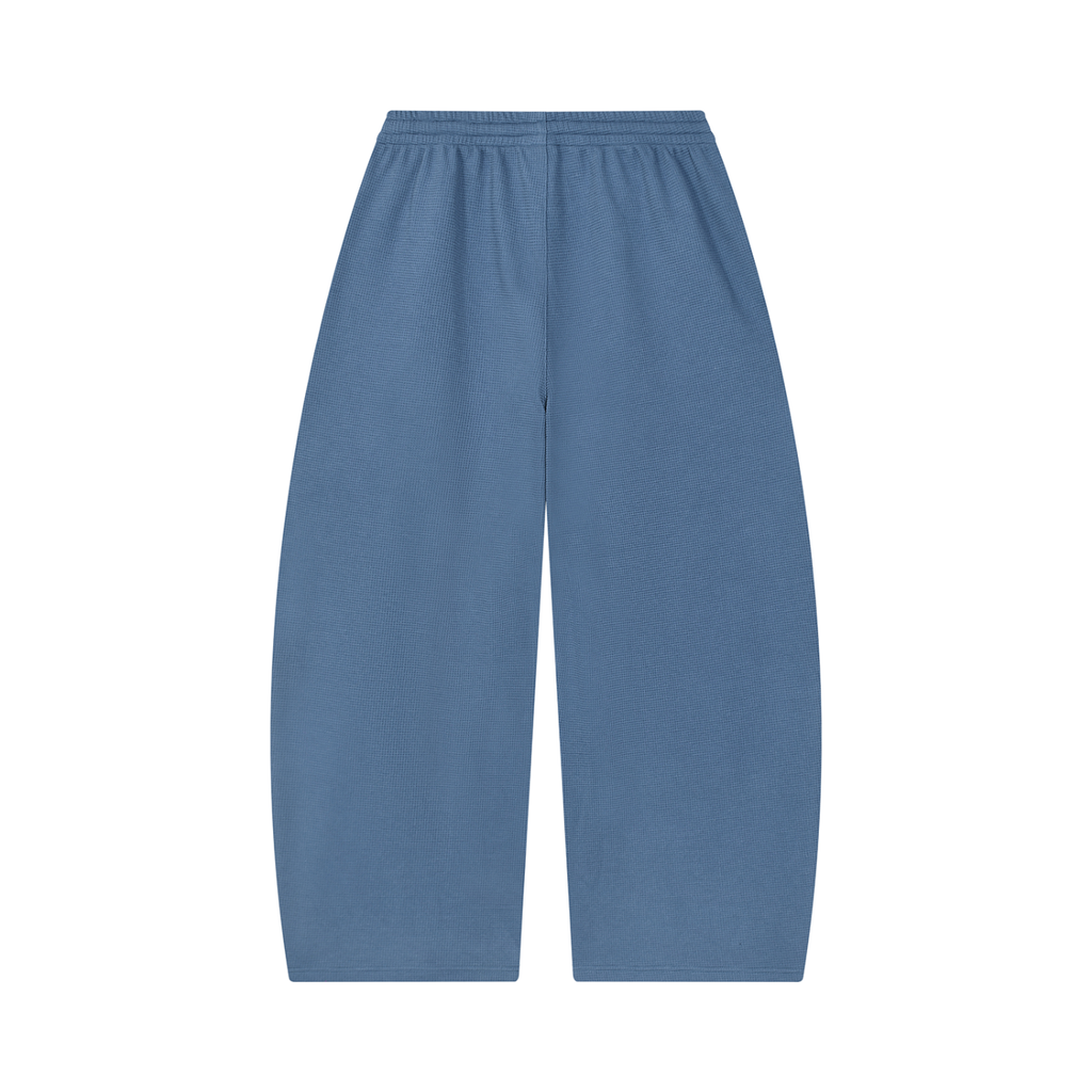 Unisex waffle barrel leg pants