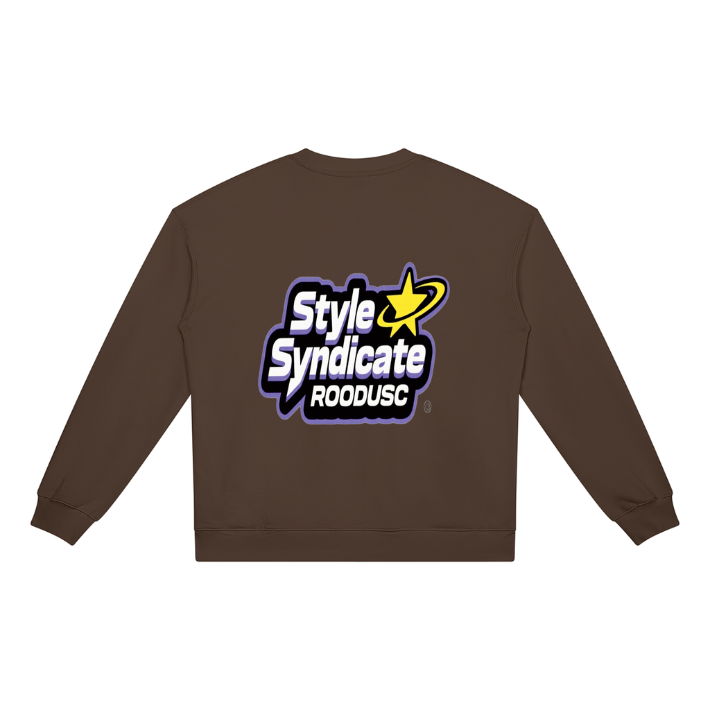 ROODUSC- Sudadera unisex de cuello redondo de gramaje elevado