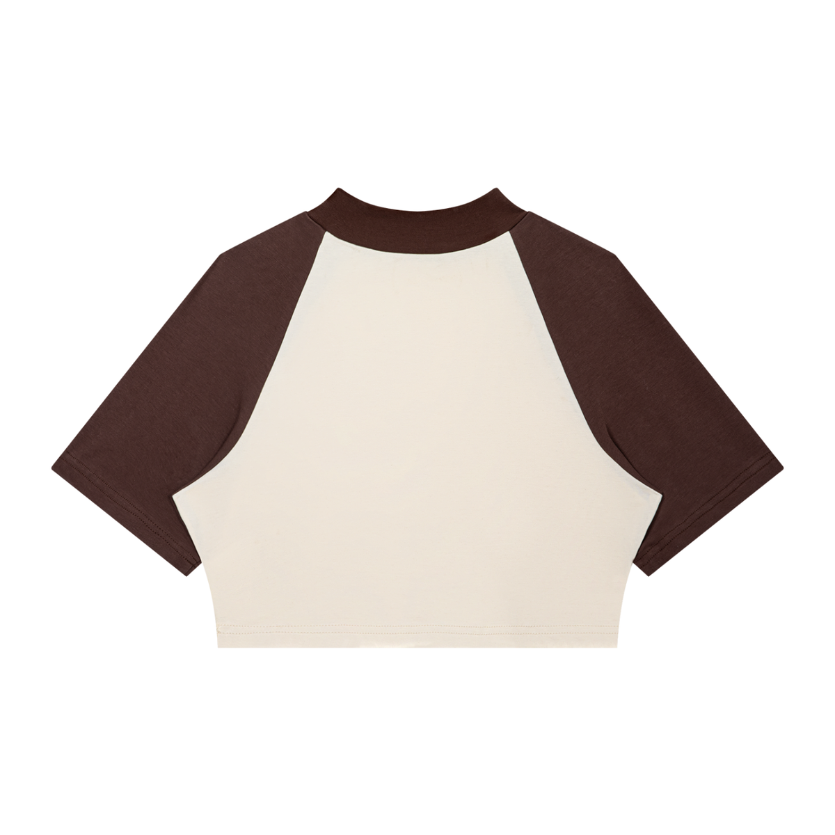 ROODUSC- Camiseta corta de manga raglán con bloques de color para mujer