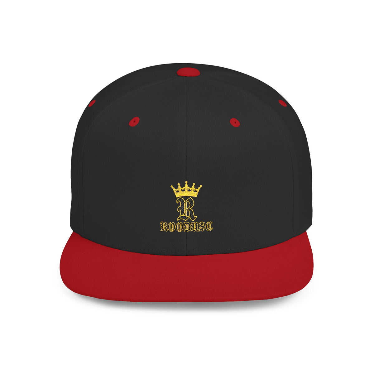 Crowned-R Snapback — Noir/Rouge