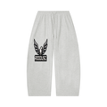 Unisex waffle barrel leg pants